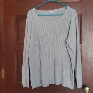 Beige cable knit sweater